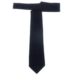 Pre Owned Louis Vuitton Navy Blue Initials Tie