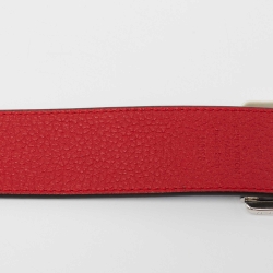 Pre Owned حزام لوي فيتون نيو واف جلد تاوريليون أزرق/أحمر مزين شعار الماركة ذو وجهين بإبزيم 90 سم