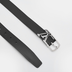 Pre Owned Louis Vuitton Black Leather Neogram Buckle Belt 95 CM