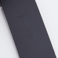 Pre Owned Louis Vuitton Black Leather Neogram Buckle Belt 95 CM