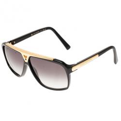 Pre Owned Louis Vuitton Black Evidence Square Sunglasses