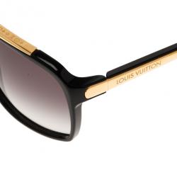 Pre Owned Louis Vuitton Black Evidence Square Sunglasses