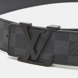 Louis Vuitton Damier Graphite Canvas LV Initiales Belt 110CM