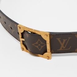 مملوكة مسبقًا Louis Vuitton Monogram Canvas Pyramide Frame Reversible Belt 110 CM