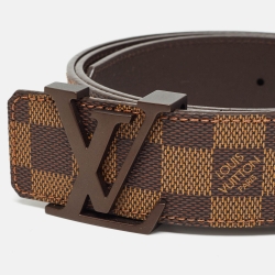 مملوكة مسبقًا Louis Vuitton Damier Ebene LV Initiales Belt 95CM
