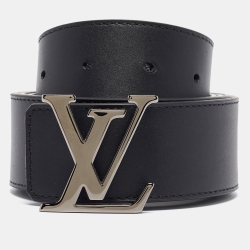 Pre Owned Louis Vuitton Damier Graphite Canvas LV Initiales Reversible Belt 110CM