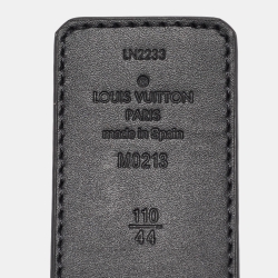 Pre Owned Louis Vuitton Damier Graphite Canvas LV Initiales Reversible Belt 110CM