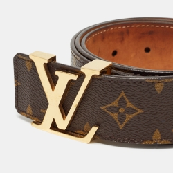 Pre Owned Louis Vuitton Monogram Canvas LV Initiales Belt 90 CM