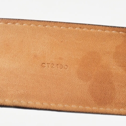 Pre Owned Louis Vuitton Black Black Epi Electric Leather LV Intials Belt 85CM