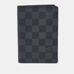 Pre Owned Louis Vuitton Damier Graphite Canvas Passport Holder