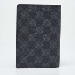 Pre Owned Louis Vuitton Damier Graphite Canvas Passport Holder