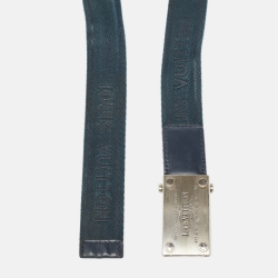 مملوكة مسبقًا Louis Vuitton Blue Canvas Inventeur Belt 100CM