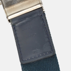 مملوكة مسبقًا Louis Vuitton Blue Canvas Inventeur Belt 100CM