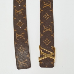 Pre Owned Louis Vuitton Monogram Canvas LV Initiales Belt 85CM