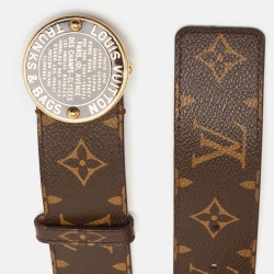 Pre Owned Louis Vuitton Monogram Canvas Trunks and Bags Belt Spain 90CM