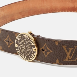 Pre Owned Louis Vuitton Monogram Canvas Trunks and Bags Belt Spain 90CM