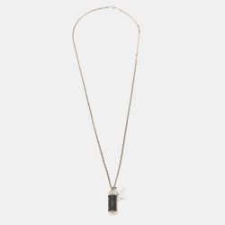 مملوكة مسبقًا Louis Vuitton Silver Tone Monogram Eclipse Charms Necklace