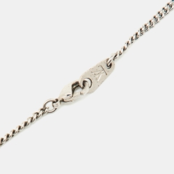 مملوكة مسبقًا Louis Vuitton Silver Tone Monogram Eclipse Charms Necklace