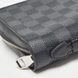 Pre Owned Louis Vuitton Damier Graphite Canvas Zippy XL Wallet