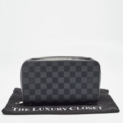 Pre Owned Louis Vuitton Damier Graphite Canvas Zippy XL Wallet