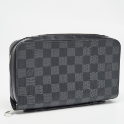 Pre Owned Louis Vuitton Damier Graphite Canvas Zippy XL Wallet