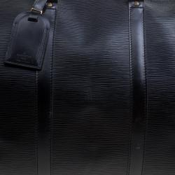 Pre Owned Louis Vuitton Black Epi Leather Keepall 55