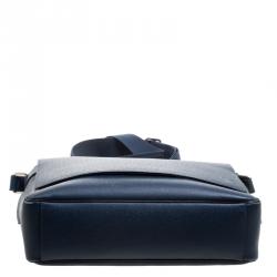 Pre Owned حقيبة لوي فيتون رومان جلد تياغا أزرق MM