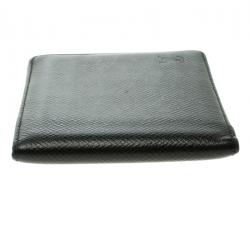 Pre Owned محفظة لوي فيتون طية مزدوجة جلد تاغيا سوداء