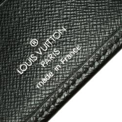 Pre Owned محفظة لوي فيتون طية مزدوجة جلد تاغيا سوداء