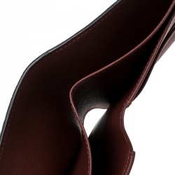 Pre Owned محفظة لوي فيتون جلد أحمر متعددة ثنائية الطي