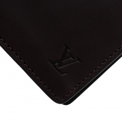 Pre Owned Louis Vuitton Burgundy Leather Brazza Wallet