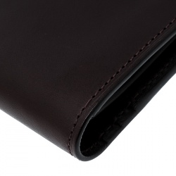 Pre Owned Louis Vuitton Burgundy Leather Brazza Wallet