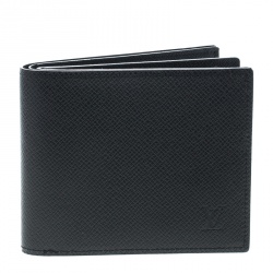 Louis Vuitton Black Taiga Leather Multiple Wallet
