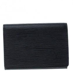 Louis Vuitton Black Epi Leather Card Case