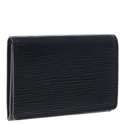 Louis Vuitton Black Epi Leather Card Case