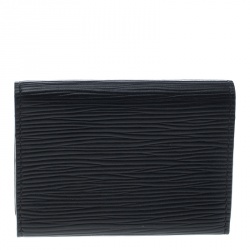 Louis Vuitton Black Epi Leather Card Case
