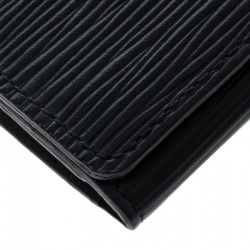 Louis Vuitton Black Epi Leather Card Case