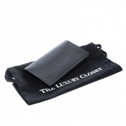 Pre Owned Louis Vuitton Black Epi Leather Credit Card and Currency Wallet