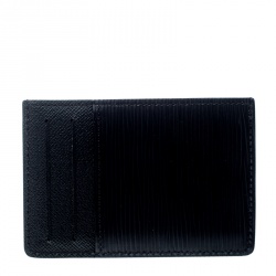 مملوكة مسبقًا حافظة بطاقات لوي فيتون نيو بورت كارتز جلد أيبي سوداء