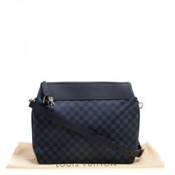 Pre Owned Louis Vuitton Damier Cobalt Canvas Greenwich Messenger Bag
