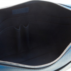 Pre Owned Louis Vuitton Blue Taiga Leather Grigori PM Messenger Bag