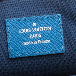 Pre Owned Louis Vuitton Blue Taiga Leather Grigori PM Messenger Bag