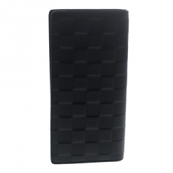 Pre Owned محفظة لوي فيتون برازا جلد انفيني دامييه سوداء