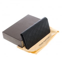 Pre Owned محفظة لوي فيتون برازا جلد انفيني دامييه سوداء