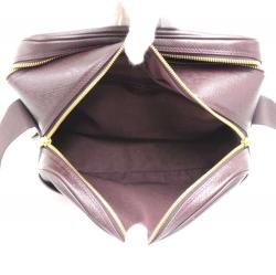 Pre Owned Louis Vuitton Burgundy Taiga Leather Reporter PM Bag