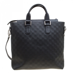 Pre Owned Louis Vuitton Black Damier Infini Leather Daily Bag