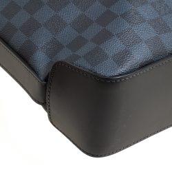 Pre Owned Louis Vuitton Damier Cobalt Canvas and Leather Greenwich Messenger Bag