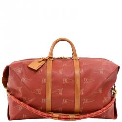 louis vuitton red duffle bag