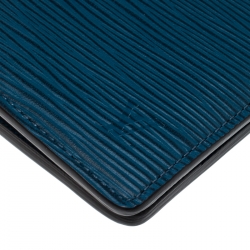 Pre Owned Louis Vuitton Cyan Epi Leather Multiple Wallet