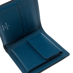 Pre Owned Louis Vuitton Cyan Epi Leather Multiple Wallet